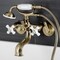 Kingston Brass Wall Mount Clawfoot Tub Faucet with Hand Shower, Antique Brass KS226PXAB - alternate 5